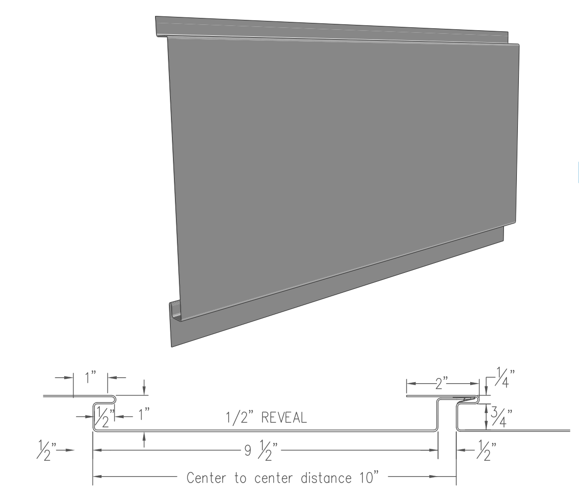 Panel width and reveal can be coordinated to establish the desired facade module. Final dimensions and project-specific detailing are developed for each application.